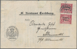 Bayern - Dienstmarken: 1919, 10 Pf Staatswappen Mit Aufdruck Im Senkrechten Dopp - Other & Unclassified