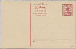 Bayern - Ganzsachen: 1910, Wappen 10 Pfg.+10 Pfg. Doppelkarte, Ungebraucht. Aufl - Altri & Non Classificati