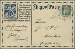 Bayern - Ganzsachen: 1912, Flugpostkarte 5 Pfg. Luitpold + 25 Pfg. "BAEC" Mit Bi - Altri & Non Classificati