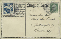 Bayern - Ganzsachen: 1912, Flugpostkarte 5 Pfg. Luitpold + 25 Pfg. "Nürnberg" Mi - Otros & Sin Clasificación