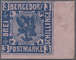 Bergedorf - Marken Und Briefe: 1861, 3 S Wappen, Breitrandiges Postfrisches Exem - Bergedorf
