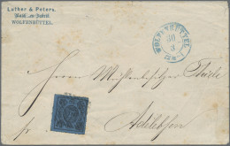 Braunschweig - Marken Und Briefe: 1863/64 2 Sgr. Schwarz Auf Dunkelblau, Sehr Gu - Brunswick