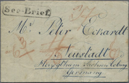 Bremen - Stempel: SEE-BRIEF 1844,"See-Brief" Transit-R1 Vorderseitig Klar Auf Tr - Brême