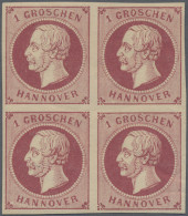 Hannover - Marken Und Briefe: 1859, 1 Gr Dunkelrötlichkarmin, Grober Druck, Brei - Hannover