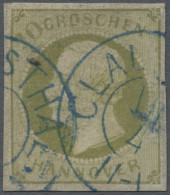 Hannover - Marken Und Briefe: 1861, Freimarke: König Georg V. 10 Gr Dunkelgrünli - Hanovre