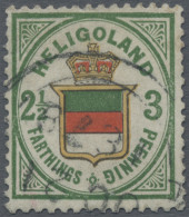 Helgoland - Marken Und Briefe: 1876, 3 Pfg. Dunkelgrün/gelb/zinnoberrot, Rundste - Heligoland