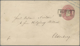 Oldenburg - Ganzsachen: 1862, Ganzsache 1 Gr Rosa Mit Zweizeiligem Rechteckstemp - Oldenbourg
