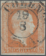 Preußen - Marken Und Briefe: 1850, ½ Sgr/6 Pf Rotorange, Vollrandig Geschnittene - Altri & Non Classificati