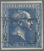 Preußen - Marken Und Briefe: 1858, Freimarke 2 Sgr Schwarzblau Mit Rahmenstempel - Otros & Sin Clasificación