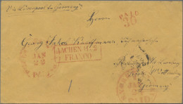 Preußen - Transitstempel: 1856/65, Auswandererpost, 3 Briefe Aus USA Mit Rotem G - Altri & Non Classificati