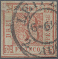 Sachsen - Marken Und Briefe: 1850 3 Pf. Rot Von Platte IV (gedruckt 1851), Bogen - Sachsen