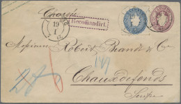 Sachsen - Marken Und Briefe: 1867, 2 Ngr., Zusatzfrankatur Auf Ganzsachenumschla - Sachsen