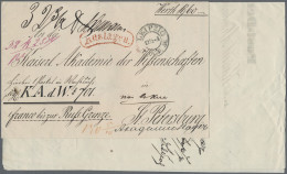 Sachsen - Ortsstempel: 1896, K2 LEIPZIG Und Roter "AUSLAGEN" Auf Paketbegleitbri - Saxe