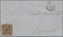Thurn & Taxis - Marken Und Briefe: 1854, ¼ Sgr Schwarz A. Dkl'orange, Allseits V - Autres & Non Classés