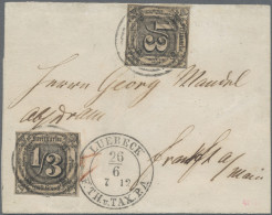 Thurn & Taxis - Marken Und Briefe: 1858, 2 X ⅓ Sgr Schwarz A. Hellbraunocker, Be - Autres & Non Classés