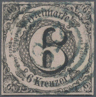 Thurn & Taxis - Marken Und Briefe: 1852, 6 Kr Schwarz/mattrot, Voll- Bis Breitra - Autres & Non Classés