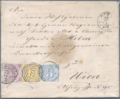 Thurn & Taxis - Marken Und Briefe: 1859 - 1860 (ca.), 3 Kr. Hellblau Mit 9 Kr. G - Autres & Non Classés