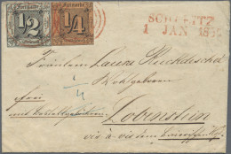 Thurn & Taxis - Nummernstempel: 1855, "298" SCHLEITZ, In Rot Mit Beigesetztem L2 - Altri & Non Classificati