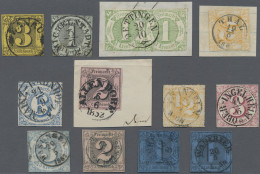 Thurn & Taxis - Ortsstempel: 1852/1865, Handverlesene Partie Mit 12 Verschiedene - Altri & Non Classificati