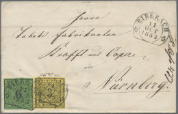 Württemberg - Marken Und Briefe: 1851, 3 Kr. Schwarz Auf Gelb, Type V Und 6 Kr. - Altri & Non Classificati