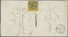 Württemberg - Marken Und Briefe: 1851, 3 Kr. Schwarz Auf Dunkelgelb, Type IVb, K - Sonstige & Ohne Zuordnung