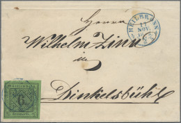 Württemberg - Marken Und Briefe: 1851, 6 Kr. Schwarz Auf Grün, Type IIb, Kabinet - Andere & Zonder Classificatie