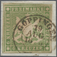 Württemberg - Marken Und Briefe: 1857, 6 Kr. Gelblichgrün, Sehr Gut Gerandet, Au - Andere & Zonder Classificatie