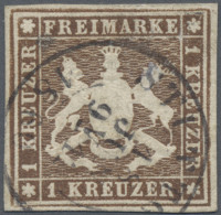 Württemberg - Marken Und Briefe: 1859, 1 Kr Braun, Farbfrisches Und Allseits Vol - Andere & Zonder Classificatie