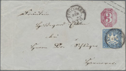 Württemberg - Marken Und Briefe: 1865, 6 Kr. Blau, Rechts Oben Kleiner Durchstic - Altri & Non Classificati