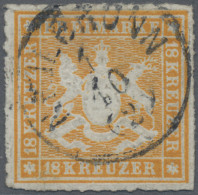 Württemberg - Marken Und Briefe: 1867, 18 Kr Gelborange, Farbintensives Exemplar - Altri & Non Classificati