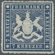 Württemberg - Marken Und Briefe: 1868, 7 Kr. Dunkelpreußischblau, Ungebraucht. L - Other & Unclassified
