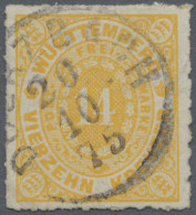 Württemberg - Marken Und Briefe: 1869, 14 Kr Hellorangegelb, Seltene Nuance Zur - Altri & Non Classificati