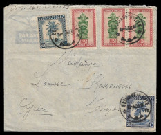 1948 BELGIUM CONGO COVER, ELIZABETHVILLE  TO GREECE VIA BRUXELLES - RARE DESTINATION - Cartas & Documentos