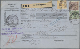 Württemberg - Marken Und Briefe: 1890, 5 Pfg., 25 Pfg. Hellgelborange Und 50 Pfg - Altri & Non Classificati