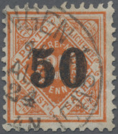 Württemberg - Marken Und Briefe: 1923 Dienstmarke "50" Auf 25 Pf. Rotorange, Lei - Sonstige & Ohne Zuordnung