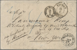 Transatlantikmail: 1864 Entire From Dresden To New York Via Aachen, London And L - Europe (Other)