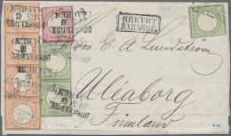 Deutsches Reich - Brustschild: 1872, ½ Gr Rötlichorange, Waagerechter Viererstre - Lettres & Documents