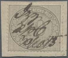 Deutsches Reich - Brustschild: 1872, Innendienstmarke 10 Gr. Dunkelbraungrau, Fa - Other & Unclassified
