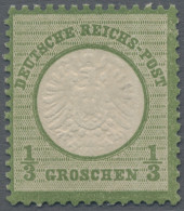 Deutsches Reich - Brustschild: 1872, Großer Schild ⅓ Gr. Dunkelolivgrün, Farbtie - Ongebruikt