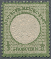 Deutsches Reich - Brustschild: 1872, Großer Schild ⅓ Gr. Dunkelolivgrün, Farbtie - Neufs