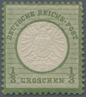Deutsches Reich - Brustschild: 1872, Großer Schild ⅓ Gr. Dunkelolivgrün, Farbtie - Ongebruikt