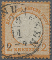 Deutsches Reich - Brustschild: 1872 Großer Schild 2 Kr. Orange Mit Altem Thurn- - Usati