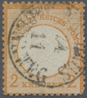 Deutsches Reich - Brustschild: 1872, 2 Kr. Orange, Großer Schild, Kleine Beansta - Usados