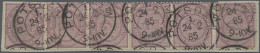 Deutsches Reich - Pfennige: 1875/1885, 2 M Violettpurpur, Senkrechter 4er-Streif - Other & Unclassified