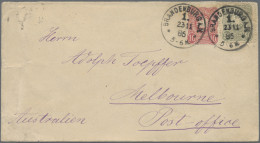 Deutsches Reich - Pfennig: 1886 Destination Australien: Briefumschlag Von Brande - Lettres & Documents