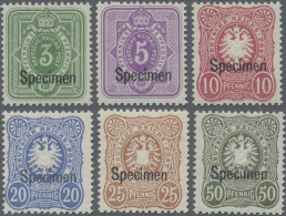 Deutsches Reich - Pfennig: 1886, "PFENNIG", Kompletter SPECIMEN-Satz Mi.Nr.: 39 - Nuevos