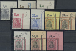 Deutsches Reich - Germania: 1902, Germania O.Wz., 2 Pfg.-80 Pfg., Kompletter Sat - Nuevos