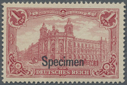 Deutsches Reich - Germania: 1902, 1 M. Reichspostamt Dunkelkarminrot Mit 26:17 Z - Ungebraucht