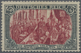 Deutsches Reich - Germania: 1902, 5 M. Reichsgründungsgedenkfeier Grünschwarz/du - Ungebraucht