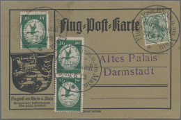 Deutsches Reich - Germania: 1912, Flugpost Rhein/Main, 30 Pfg., Drei Exemplare A - Covers & Documents